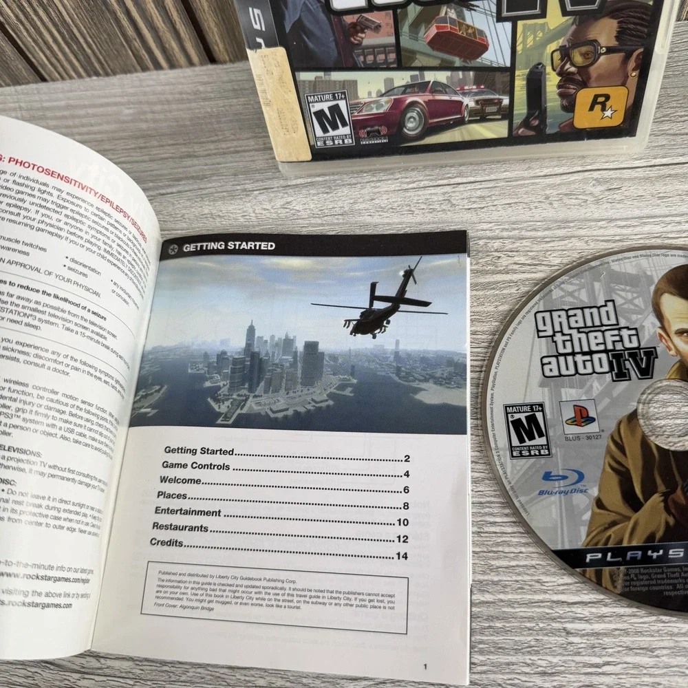 Grand Theft Auto IV (PlayStation 3, 2008) Not Map Tested